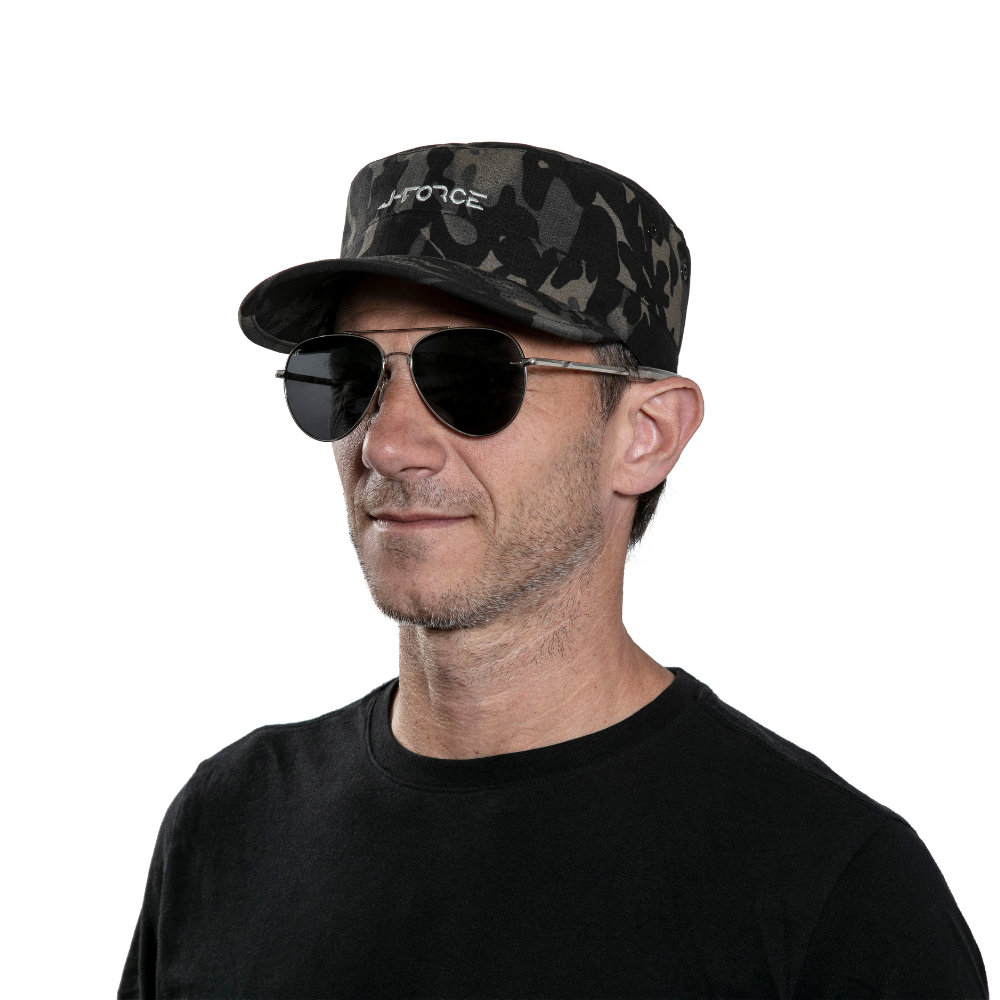 JForce - Army Fatigue Hat in Use with Glasses
