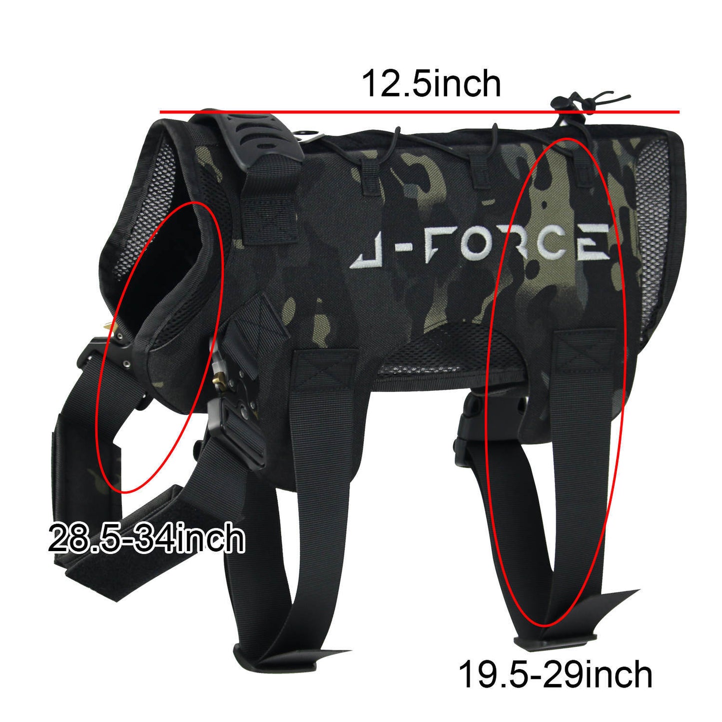 Tactical Harness for medium and large Dogs Military Sizes