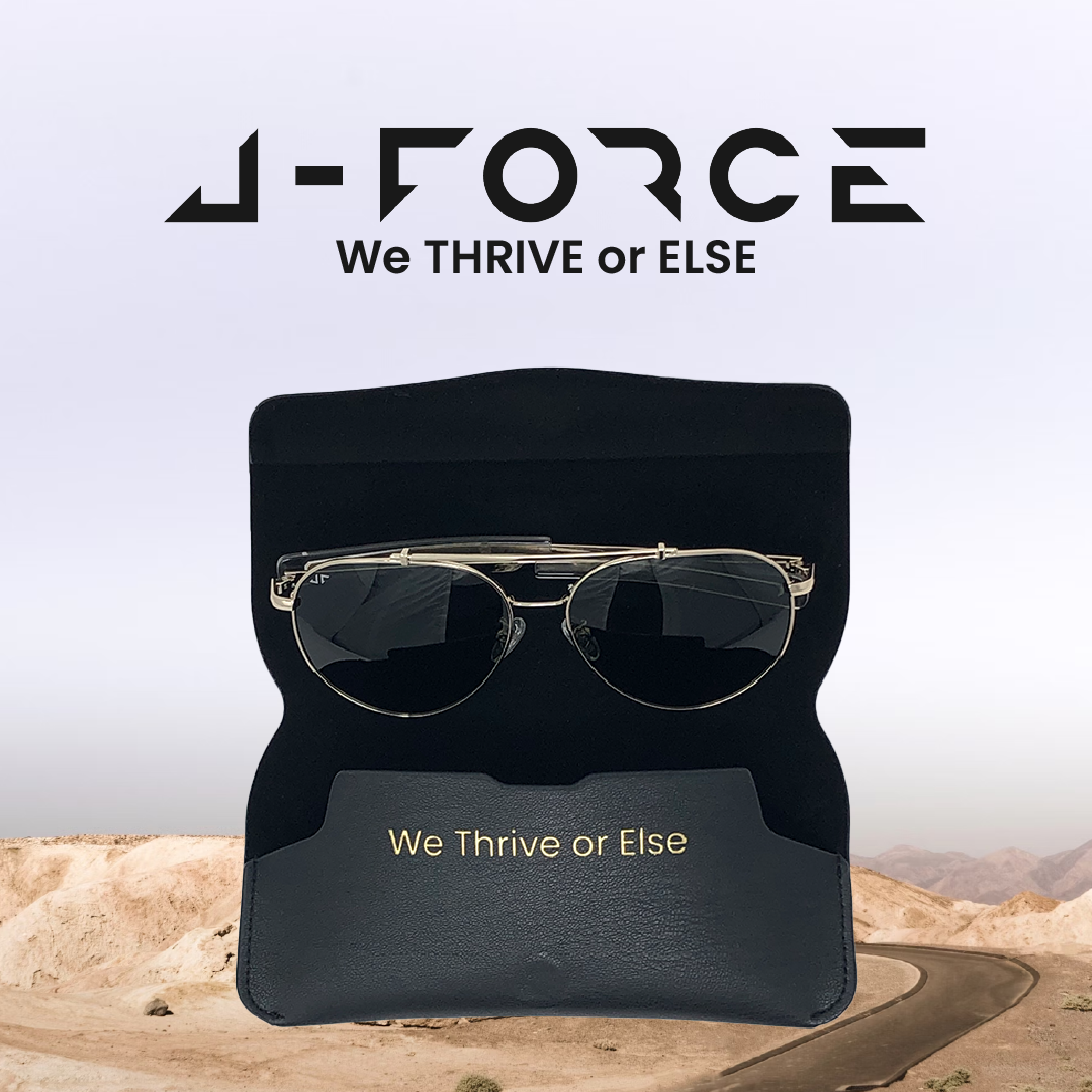 JForce - Classic Aviator Sunglasses for Men Gold